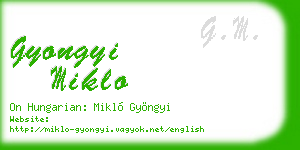 gyongyi miklo business card